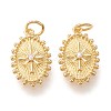 Brass Micro Pave Clear Cubic Zirconia Pendants ZIRC-I044-42G-1