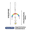2Pcs Glass Crystal Prism Rainbow Angel Hanging Suncatchers HJEW-TADJ0016-3