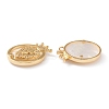 Real 18K Gold Plated Brass Micro Pave Clear Cubic Zirconia Pendants ZIRC-J039-14G-H-2