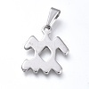 Non-Tarnish 304 Stainless Steel Pendants STAS-L210-06L-P-01-1