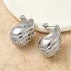 304 Stainless Steel Teardrop Stud Earrings EJEW-B108-07P-2
