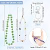 3Pcs 3 Style Glass Pearl & Lampwork & Glass Seed Beads Mobile Straps KEYC-OC0001-19-2