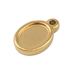 Ion Plating(IP) 304 Stainless Steel Rack Plating Pendant Cabochon Settings STAS-U019-40G-2