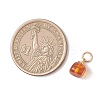 Natural Amber Cube Charms PALLOY-JF04971-01-2