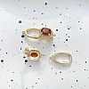 Brass Cubic Zirconia Fold Over Clasps PW-WG47088-03-1