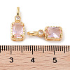 Brass Micro Pave Cubic Zirconia Pendants KK-C051-54G-03-3