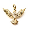 Brass Micro Pave Cubic Zirconia Pendants KK-B128-12G-06-1