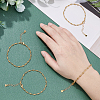 6Pcs 304 Stainless Steel Link Chains Bracelets STAS-UN0029-34-2