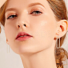 12Pcs Brass Hollow Oval Stud Earring Findings KK-GO0001-71-5