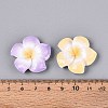 Plumeria Flower Opaque Resin Cabochons CRES-T025-30M-01-4
