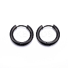 304 Stainless Steel Huggie Hoop Earrings EJEW-F111-18mm-B-1