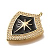 Brass Micro Pave Cubic Zirconia Pendants KK-U055-22G-2