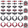 32Pcs 8 Styles Alloy Enamel Pendants ENAM-SC0007-41-7
