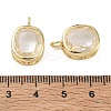 Brass Pave Clear Cubic Zirconia Pendants CU-CBA42CA-04A-G-3