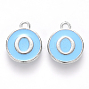 Platinum Plated Alloy Enamel Charms ENAM-S118-04O-P-1