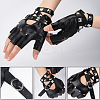 PU Leather Biker Punk Gloves with Belt AJEW-WH20816-051P-5