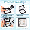 6Pcs 2 Styles Square Transparent 3D Floating Frame Display OBOX-TA0001-01-4