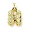 Brass Micro Pave Clear Cubic Zirconia Pendants KK-M279-01G-H-1