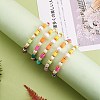 5Pcs 5 Colors Polymer Clay Heishi Beaded Stretch Bracelets Sets BJEW-SZ0001-55-5