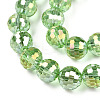 Transparent Electroplate Glass Bead Strands EGLA-TAC0003-04H-3
