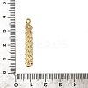 Brass Pave Cubic Zirconia Wheat Connector Charms KK-B152-28G-3
