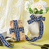 1 Roll Ethnic Style Polyester Jacquard Flower Ribbon OCOR-WH0086-95A-4