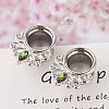 316L Surgical Stainless Steel Colorful Rhinestone Horse Eye Ear Plugs Gauges WG2285B-01-1