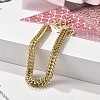 304 Stainless Steel Rope Chain Bracelets for Women BJEW-F488-08G-4