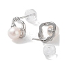 Natural Pearl Stud Earrings for Women EJEW-C082-08P-2
