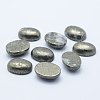 Oval Natural Pyrite Cabochons G-I125-10-10x8mm-2