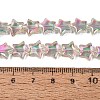 Electroplate Transparent Glass Beads Strands EGLA-N056-04A-A03-4
