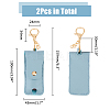 PU Leather Lipstick Holder Keychains AJEW-WH0270-203B-2