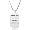 201 Stainless Steel To My Son Dog Tag Pendant Ball Chain Necklaces FS-WG527E6-12-1