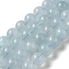 Round Natural Aquamarine Bead Strands G-F289-04-8mm-1