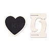 Heart Wooden Mini Chalkboard Signs LS-AJEW-M035-02-1