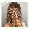 30Pcs 5 Colors Zinc Alloy Resin Hair Fastener OHAR-SC0001-16A-7