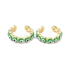 Brass Enamel Cuff Earrings KK-P205-19G-2