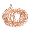 Transparent Electroplate Glass Beads Strands GLAA-F029-2mm-A15-2