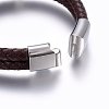 Leather Braided Cord Bracelets BJEW-E345-08A-P-4