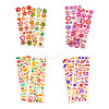 6 Styles Laser Plastic Stickers AJEW-TA0001-62-2