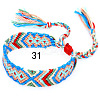 Cotton Braided Rhombus Pattern Cord Bracelet FIND-PW0013-003A-31-1
