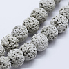 Natural Lava Rock Beads Strands X-G-P349-01-8mm-1