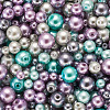 12 Strands 12 Styles Baking Painted Pearlized Glass Pearl Round Bead Strands HY-CW0001-03A-3