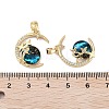 Rack Plating Brass Pave Clear Cubic Zirconia Pendants X-KK-G482-06G-3