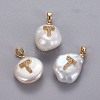 Natural Cultured Freshwater Pearl Pendants KK-L187-A-01T-1