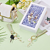 4Pcs 4 Styles Alloy Flower Keychains with Resin Lily of the Valley Pendant AJEW-NB0007-02-4