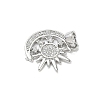 Brass Micro Pave Clear Cubic Zirconia Pendants KK-L254-05P-2