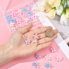 30Pcs 5 Colors Zinc Alloy Resin Hair Fastener OHAR-SC0001-16A-4