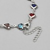 Alloy Rhinestone Link Bracelets for Women BJEW-WH0041-30-2