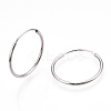 Anti-Tarnish Rhodium Plated 925 Sterling Silver Earring Hoop X-STER-T007-113P-3